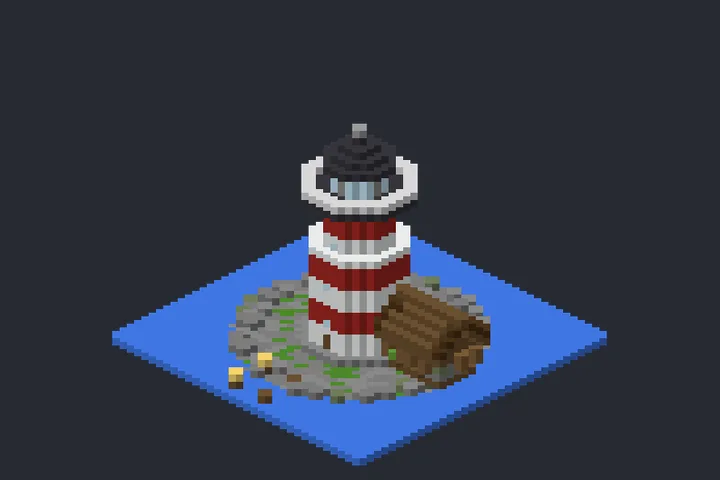 Farol da Costa do Outono no Minecraft