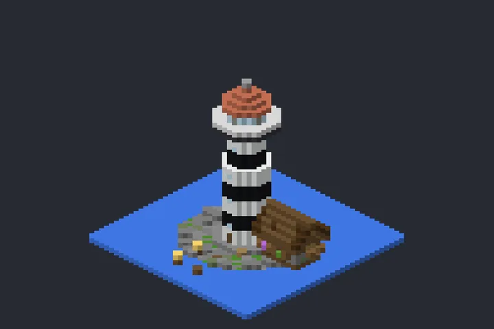 Farol do Porto da Lagoa no Minecraft