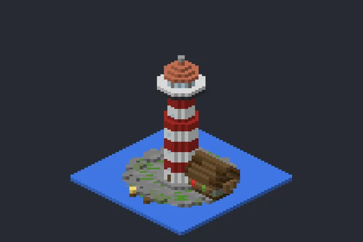 Farol do Porto da Montanha no Minecraft