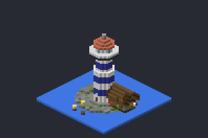 Farol do Porto da Pedra no Minecraft