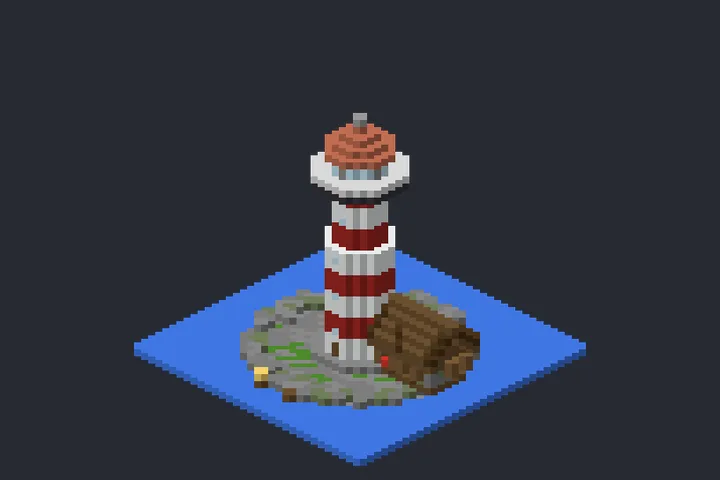 Farol do Porto do Bambuzal no Minecraft