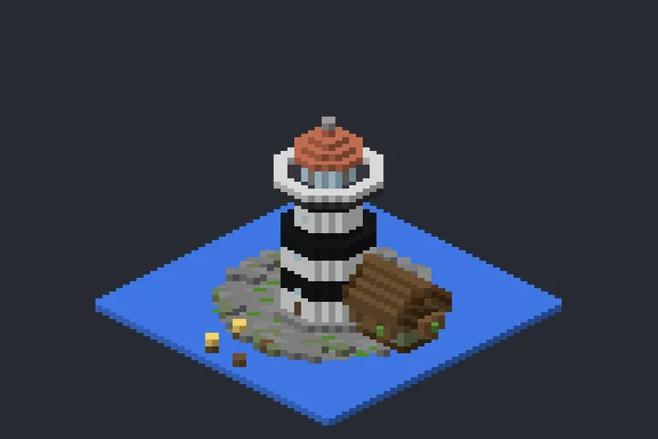 Farol do Porto do Moinho no Minecraft