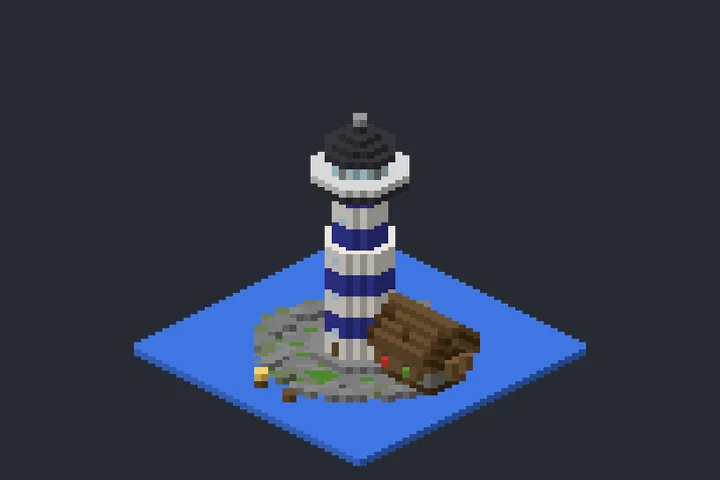 Farol do Porto do Pinheiro no Minecraft