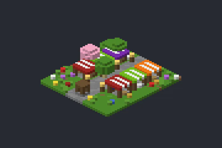 Feira da Aurora no Minecraft
