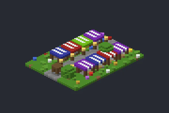 Feira da Encosta no Minecraft