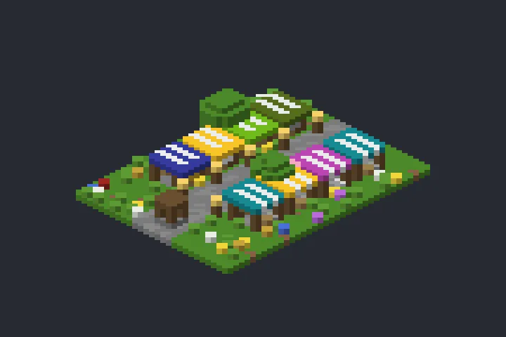 Feira da Enseada no Minecraft
