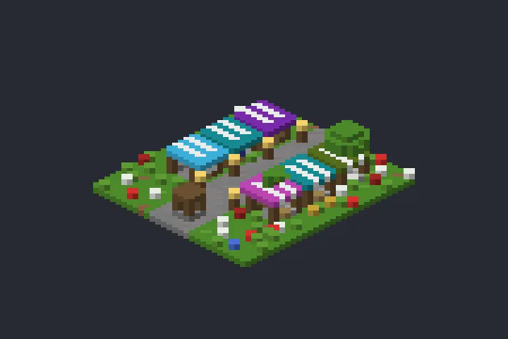Feira da Vila da Enseada no Minecraft