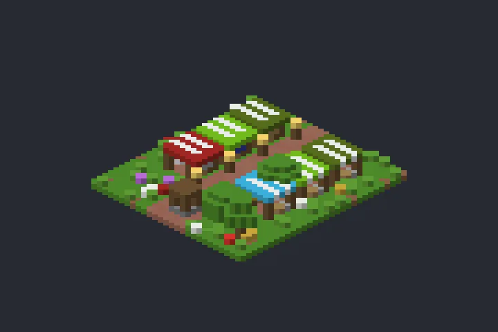 Feira da Vila da Trilha no Minecraft