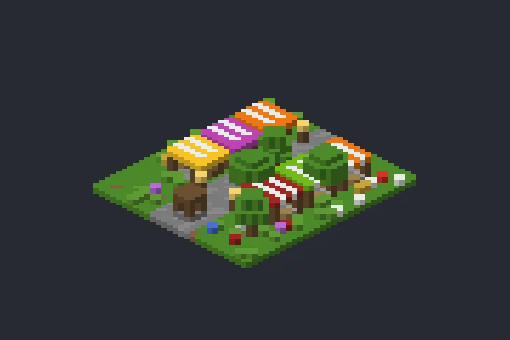 Feira da Vila do Penhasco no Minecraft