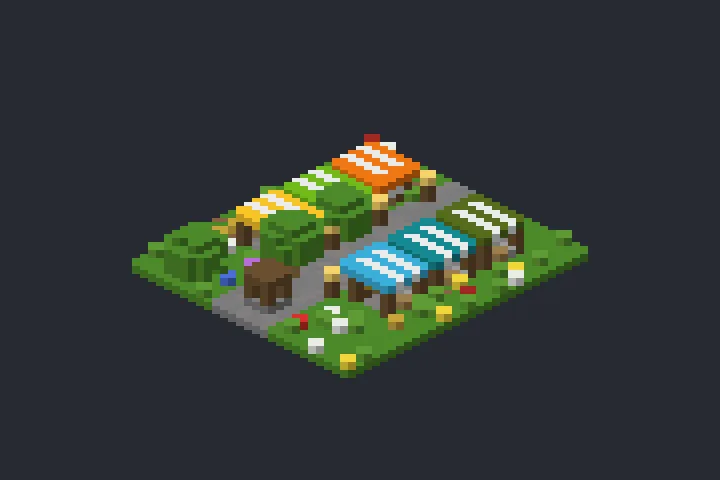 Feira da Vila do Planalto no Minecraft