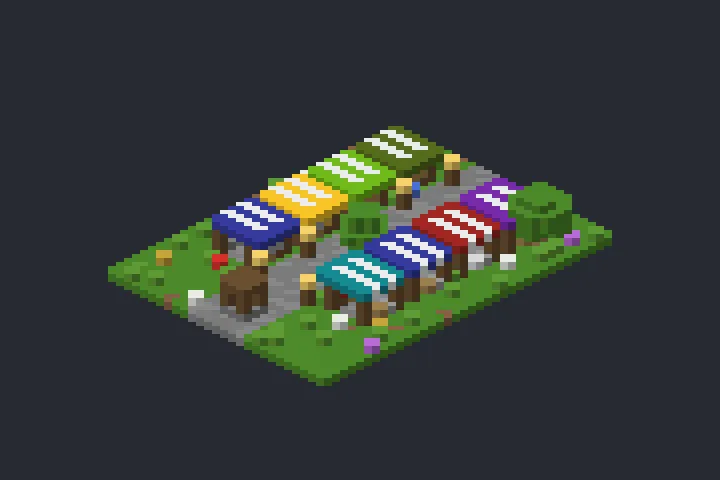 Feira do Mirante no Minecraft