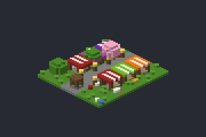 Feira do Pinheiro no Minecraft