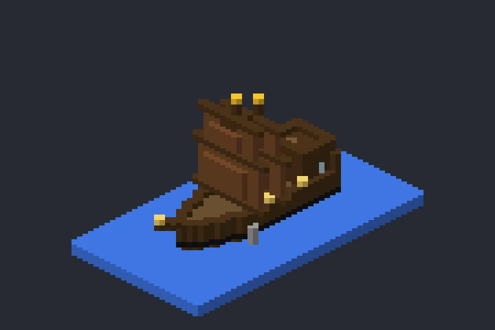 Galeão da Colina no Minecraft