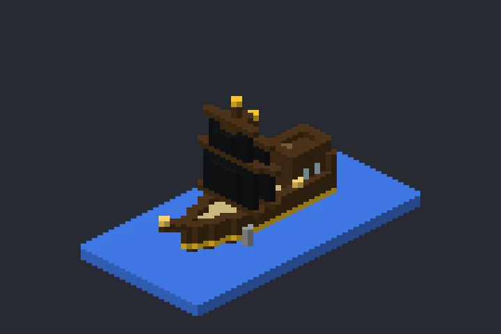 Galeão do Salgueiro no Minecraft