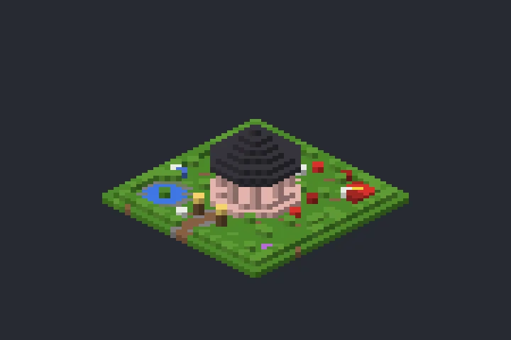 Gazebo da Cascata no Minecraft
