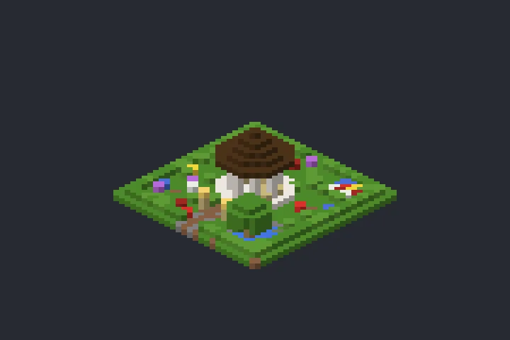 Gazebo da Trilha no Minecraft