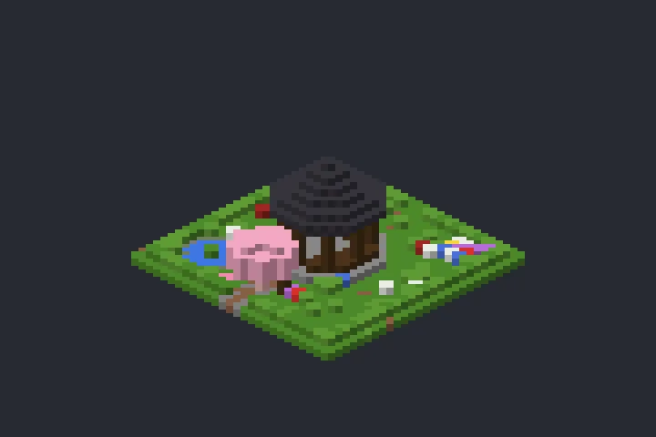 Gazebo do Bosque no Minecraft