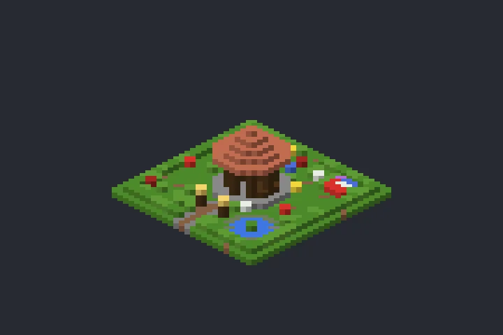 Gazebo do Jardim da Lagoa no Minecraft