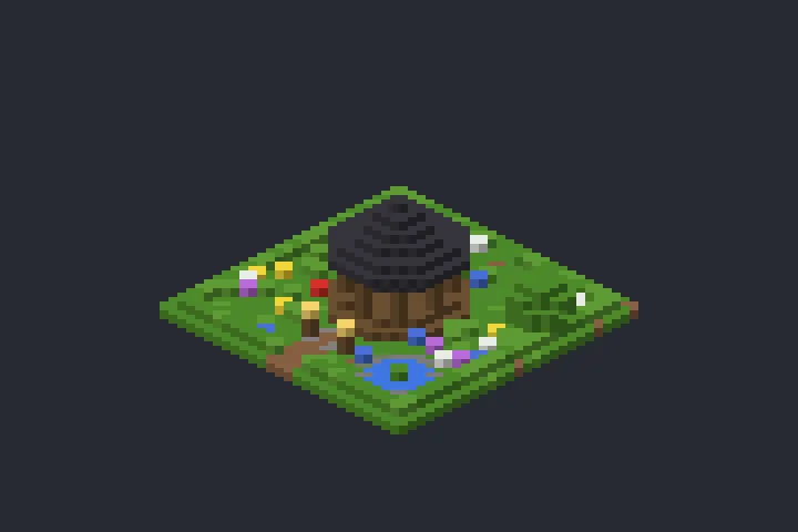 Gazebo do Jardim do Bosque no Minecraft