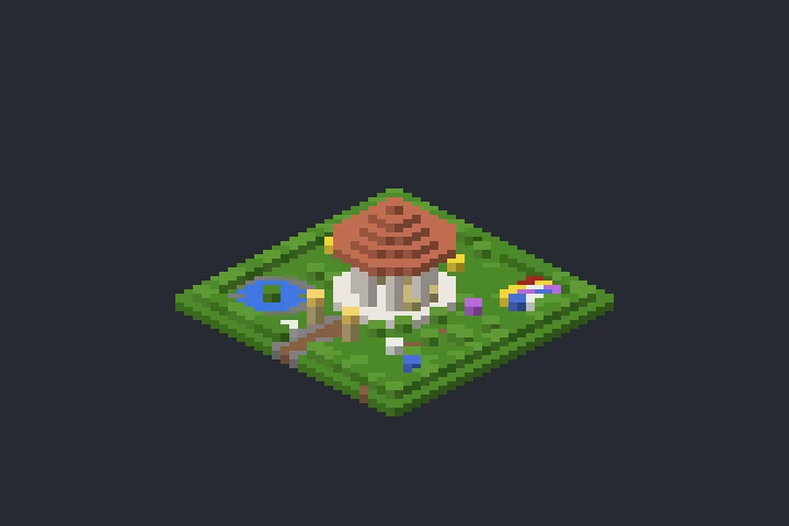 Gazebo do Jardim do Lago no Minecraft