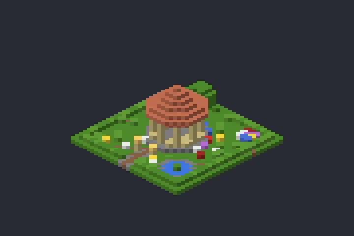 Gazebo do Jardim do Outono no Minecraft