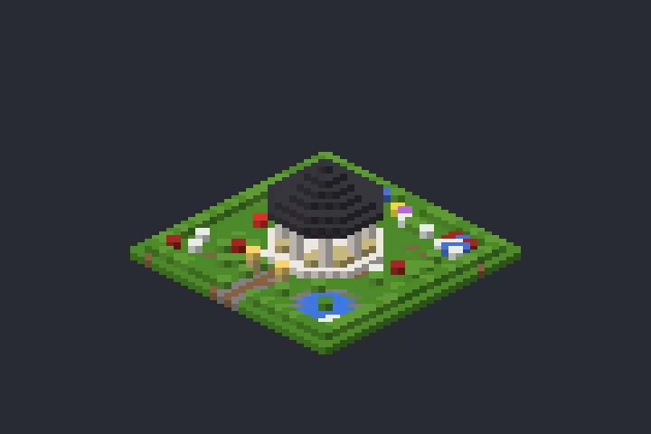 Gazebo do Lago no Minecraft