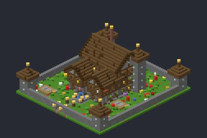 Grande Mansão da Campina no Minecraft