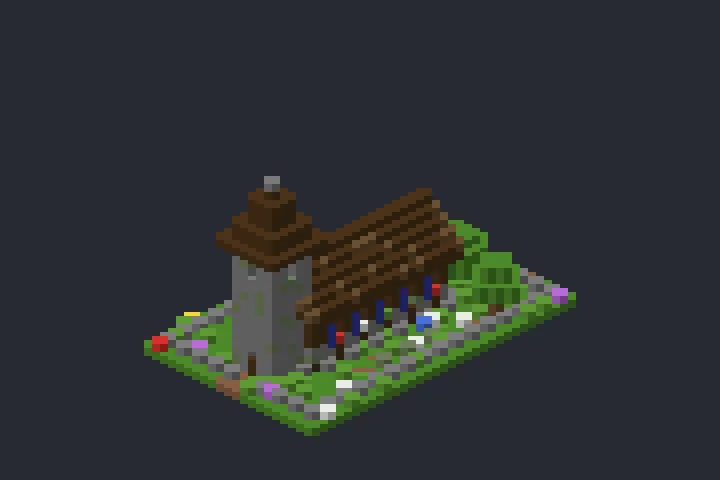Igreja da Vila da Aurora no Minecraft