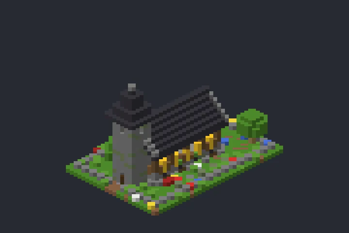 Igreja da Vila da Pedra no Minecraft