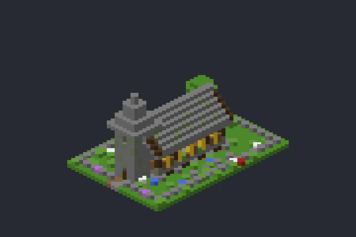 Igreja da Vila da Serra no Minecraft