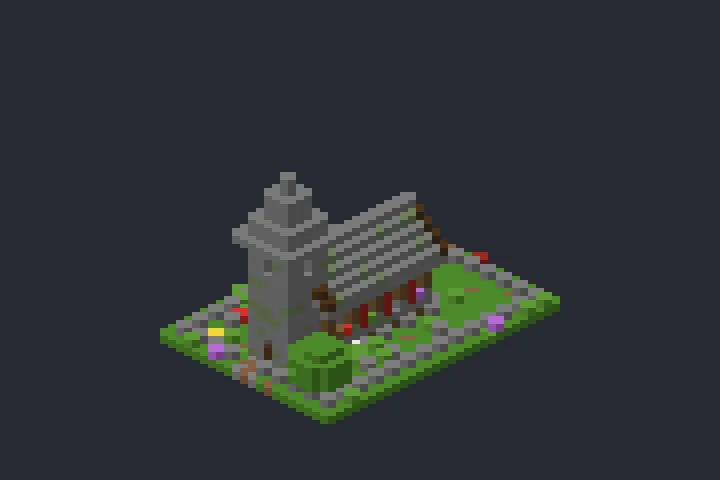 Igreja da Vila do Lírio no Minecraft