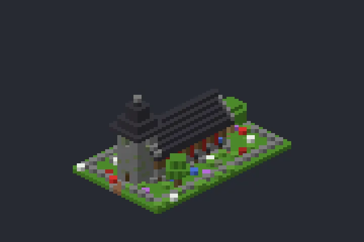 Igreja da Vila do Pinheiro no Minecraft
