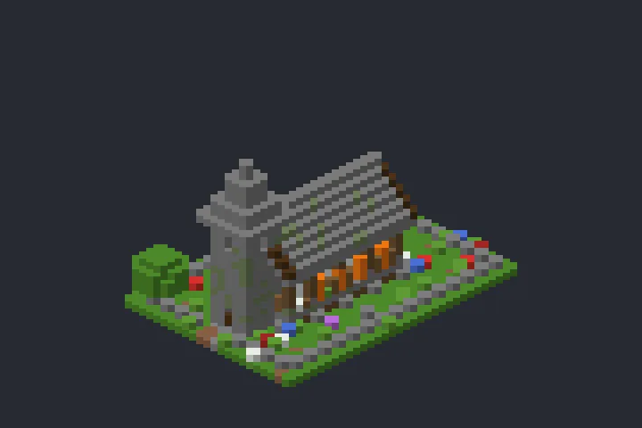 Igreja da Vila do Riacho no Minecraft