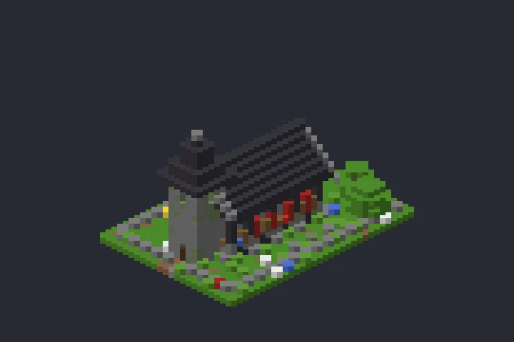 Igreja da Vila do Salgueiro no Minecraft