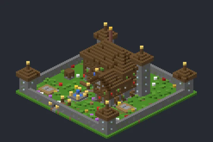 Mansão do Senhor da Lagoa no Minecraft