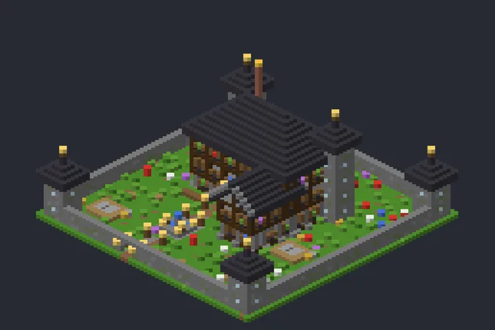 Mansão Medieval do Inverno no Minecraft