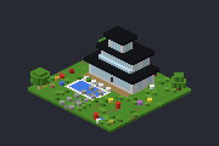 Mansão Moderna do Inverno no Minecraft