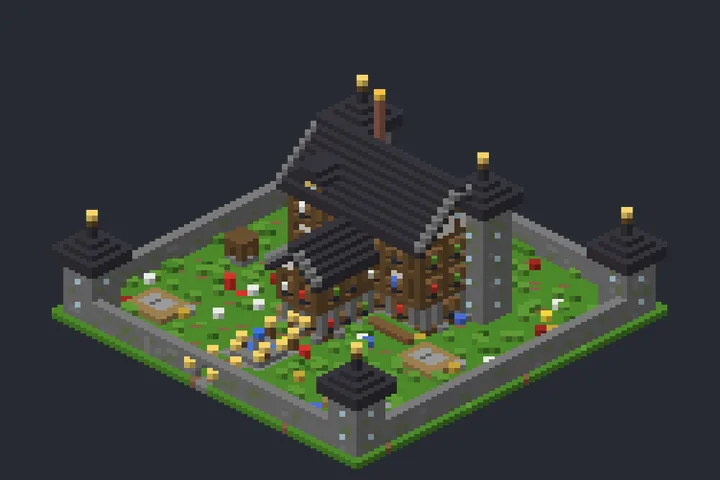 Mansão Real da Lagoa no Minecraft