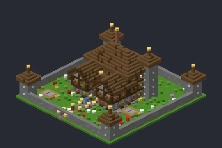 Mansão Real do Riacho no Minecraft