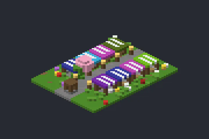 Mercado da Vila das Estrelas no Minecraft