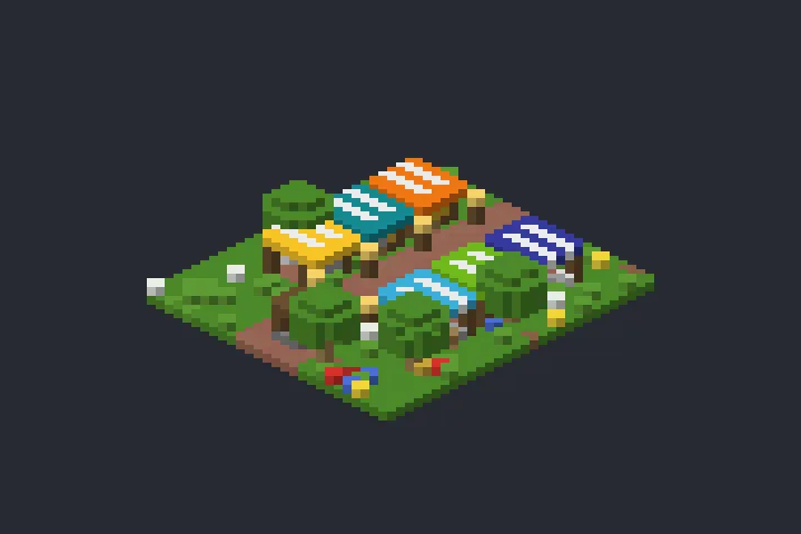 Mercado de Barracas da Campina no Minecraft