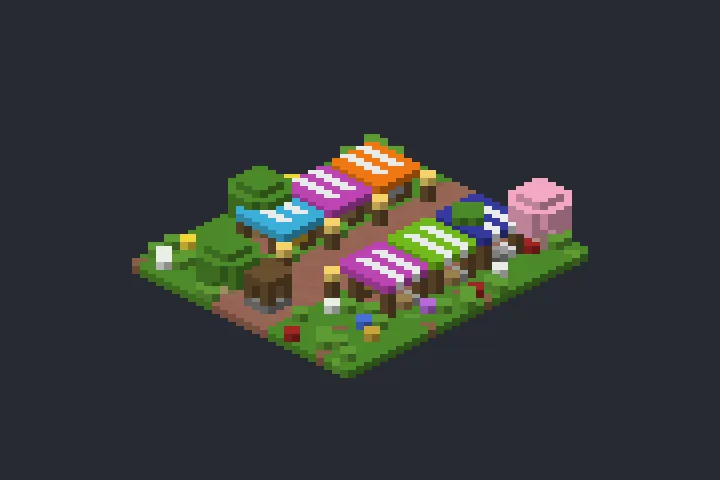 Mercado de Barracas da Pedra no Minecraft