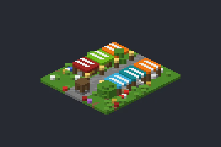 Mercado de Barracas do Crepúsculo no Minecraft