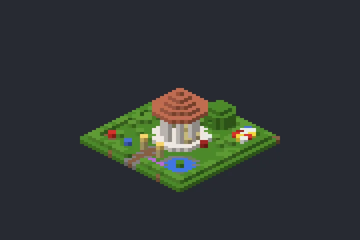 Mirante do Jardim da Cascata no Minecraft
