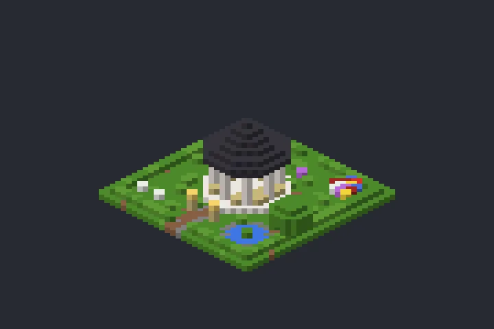 Mirante do Jardim da Colina no Minecraft