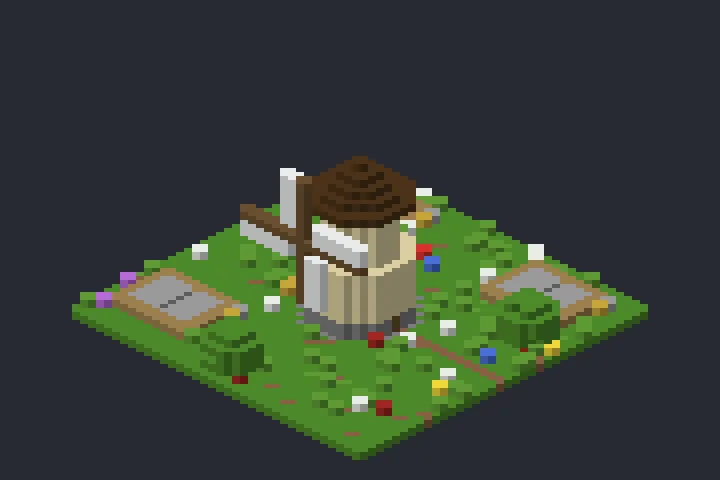 Moinho da Cascata no Minecraft
