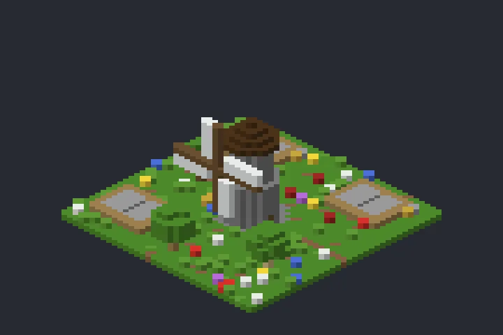 Moinho de Vento da Clareira no Minecraft