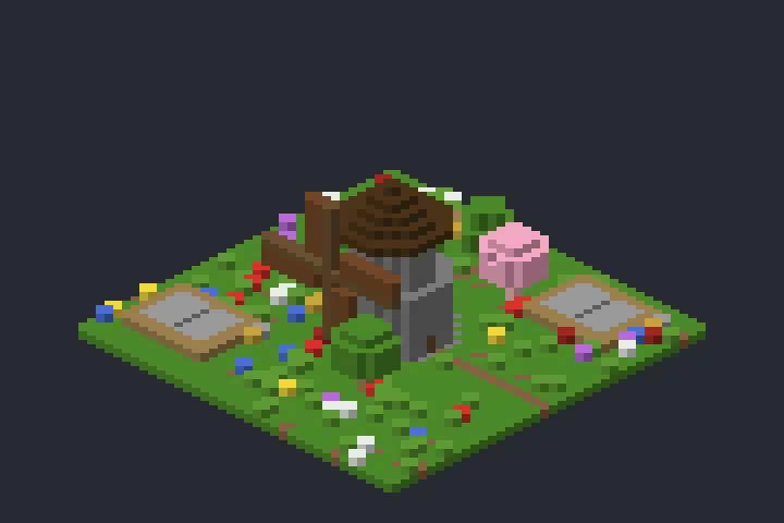 Moinho de Vento da Floresta no Minecraft