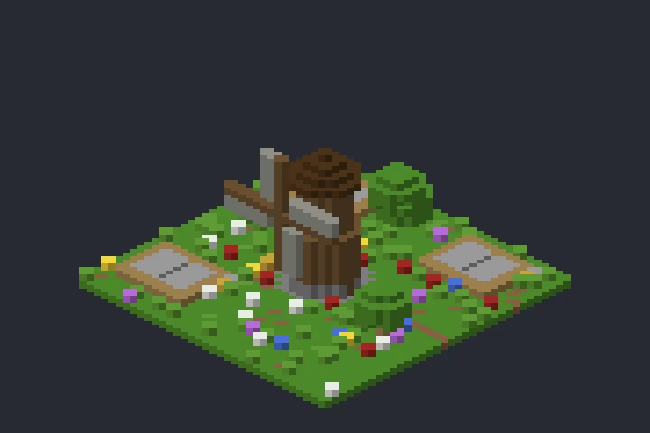 Moinho de Vento da Montanha no Minecraft