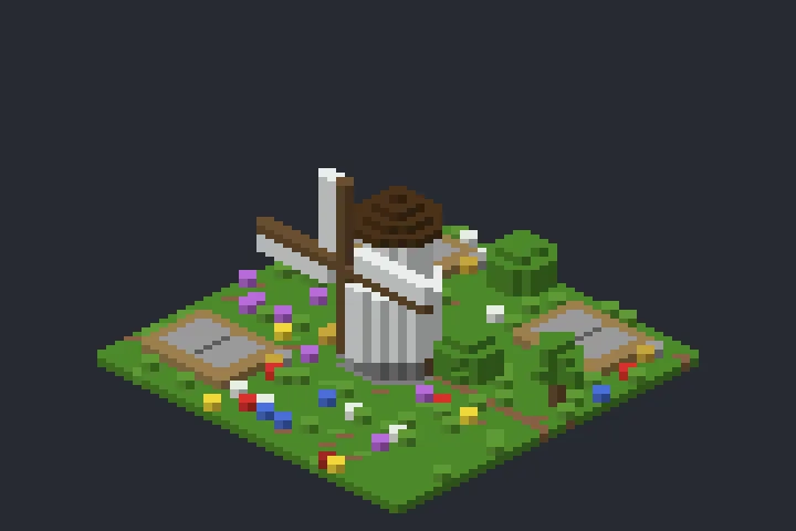 Moinho de Vento da Pedra no Minecraft